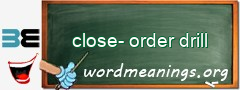 WordMeaning blackboard for close-order drill